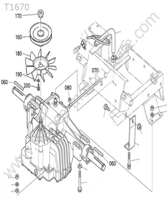 Transmission hydrostatique KUBOTA T1670