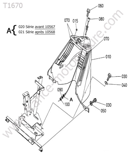 Tableau de bord KUBOTA T1670