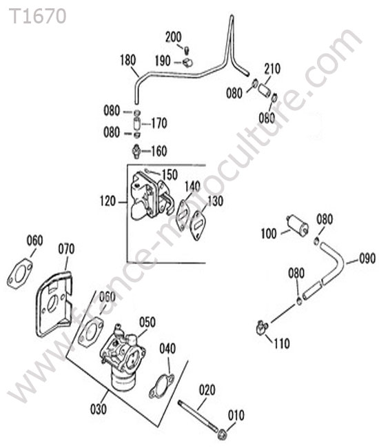 Carburateur KUBOTA T1670