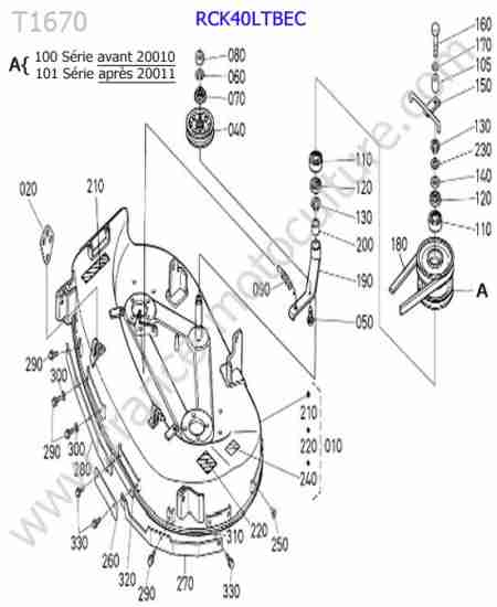 KUBOTA - T1670 : Plateau coupe