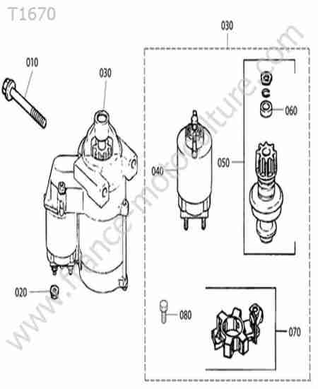 KUBOTA - T1670 : Demarreur