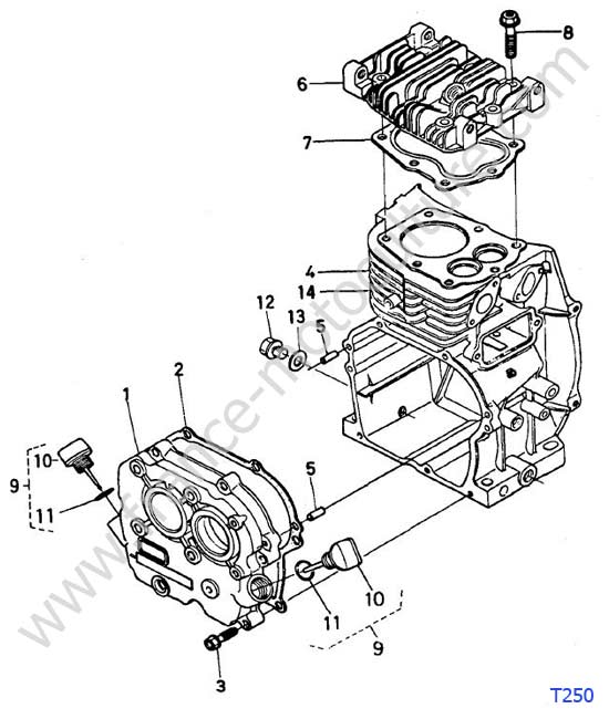 Bloc moteur : KUBOTA - T250