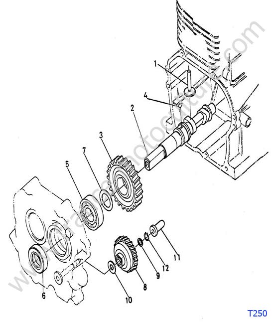 Arbre cames KUBOTA T250