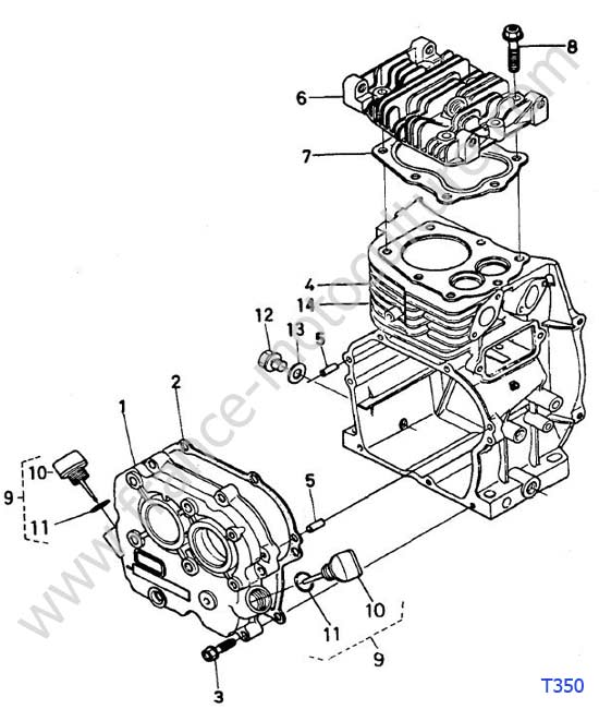 Bloc moteur : KUBOTA - T350