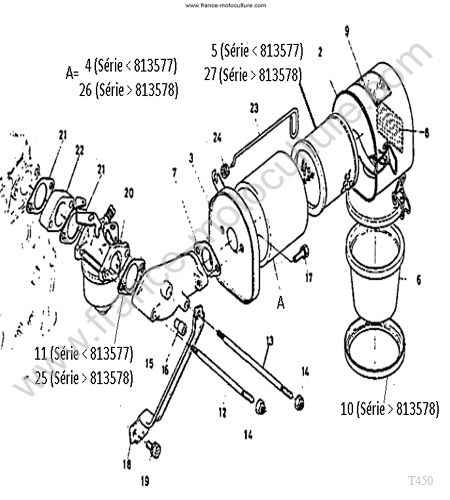Filtre air KUBOTA T450