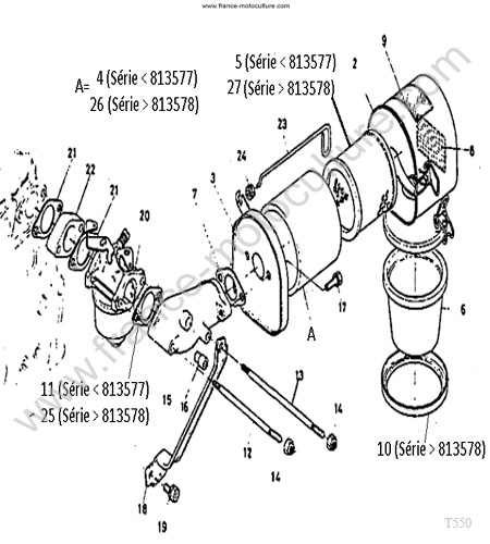 Filtre air KUBOTA T550