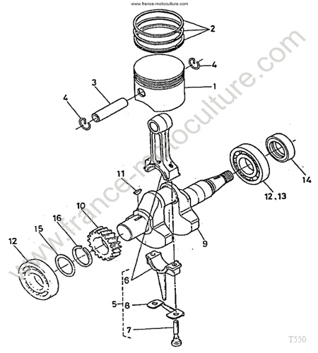 Piston KUBOTA T550