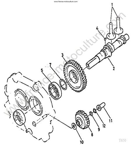 Arbre cames KUBOTA T650