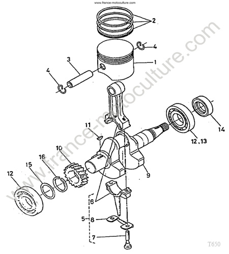 Piston KUBOTA T650