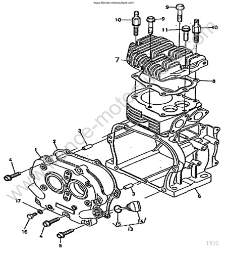 Bloc moteur / culasse KUBOTA T850