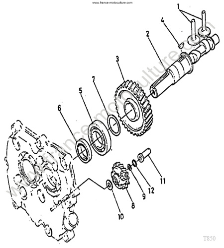 Arbre cames KUBOTA T850