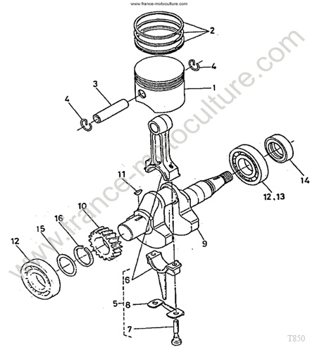 Piston KUBOTA T850