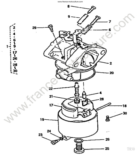 Carburateur KUBOTA T850