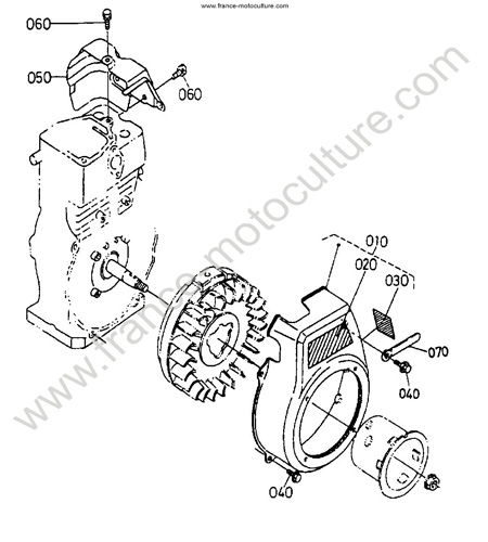 Couvercle lanceur KUBOTA TF100