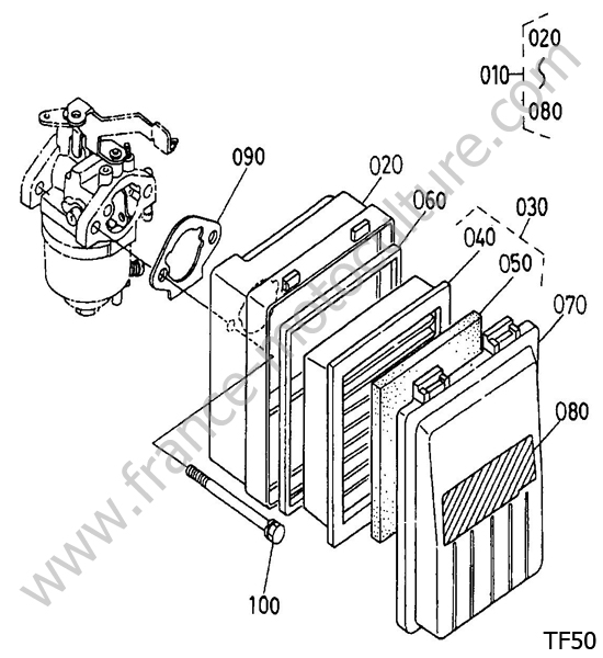 Filtre air KUBOTA TF50