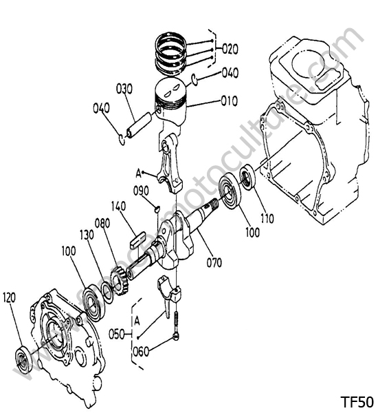 Piston / vilebrequin KUBOTA TF50