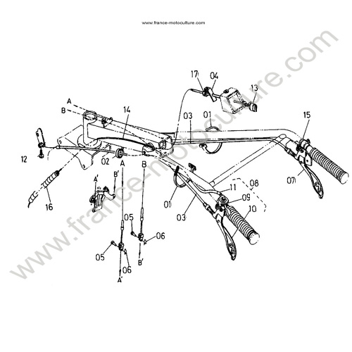 Guidon KUBOTA TF65