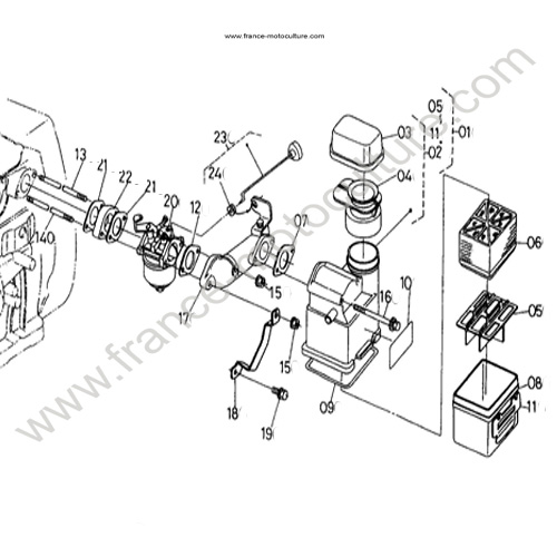 Filtre air 2 KUBOTA TF65
