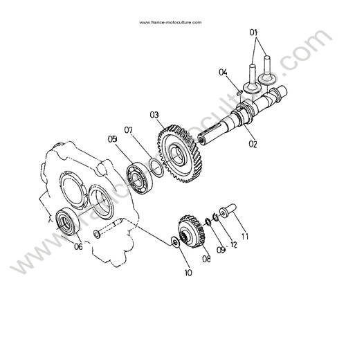 Arbre a cames KUBOTA TF65