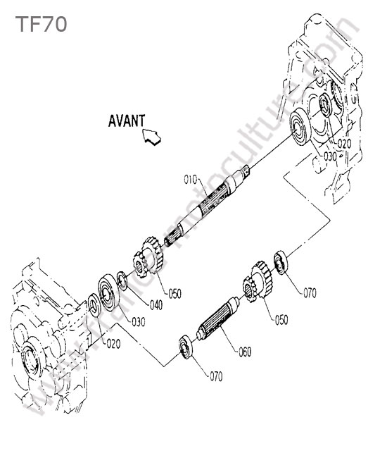 Arbre superieur KUBOTA TF70