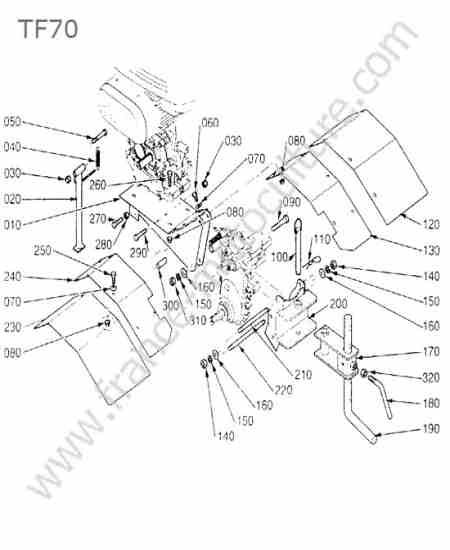 KUBOTA - TF70 : Support moteur