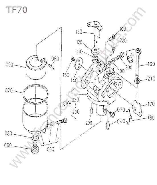 Carburateur KUBOTA TF70