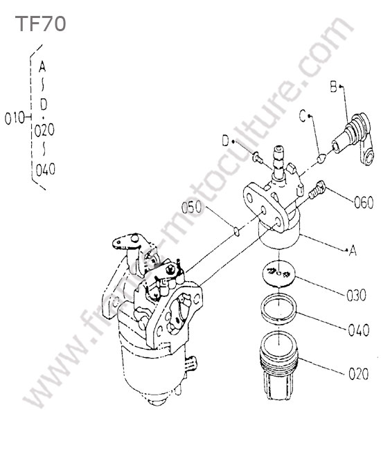 Robinet essence KUBOTA TF70