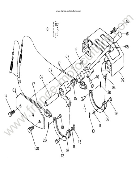 Commande embrayage KUBOTA TF75
