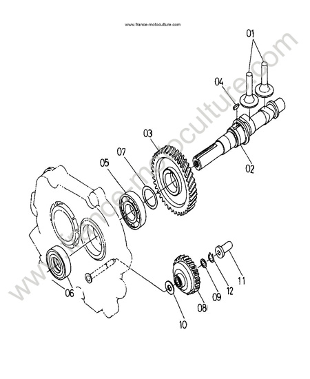Arbre a cames KUBOTA TF75