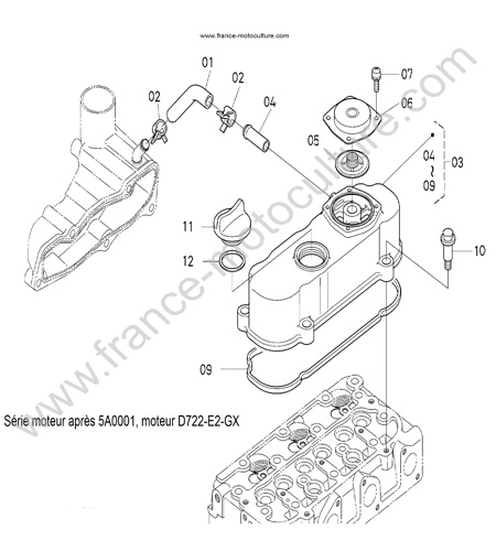 Couvre culasse 2 KUBOTA TG1860