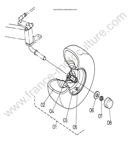 Roue avant KUBOTA TG1860