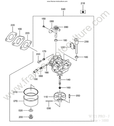 Carburateur KUBOTA W721PRO-J