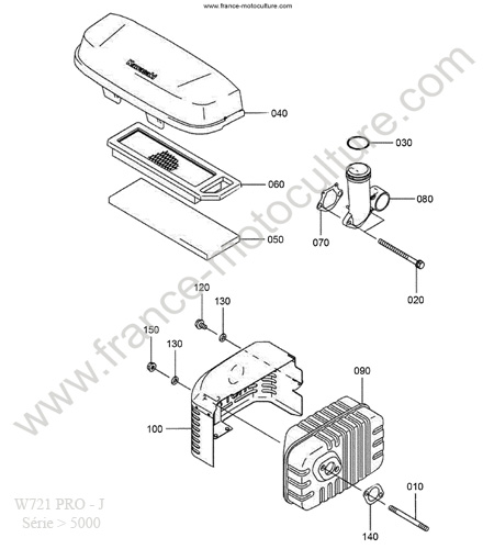 Filtre air - echappement KUBOTA W721PRO-J