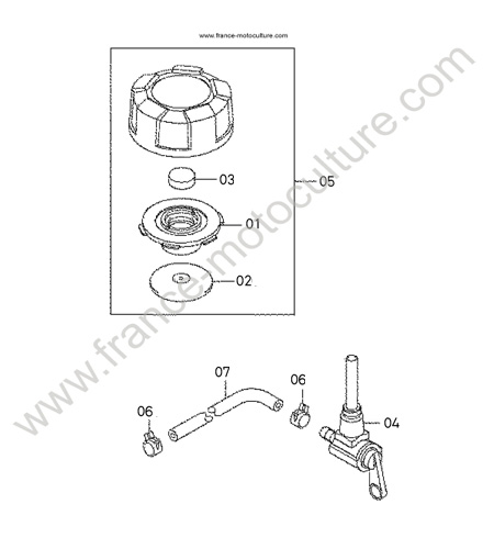 Bouchon - robinet KUBOTA W721PRO