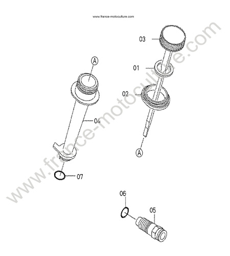 Jauge huile KUBOTA W721PRO