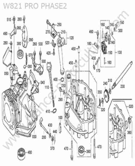 KUBOTA - W821-PRO-2 : Bloc moteur