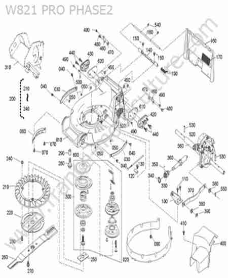 KUBOTA - W821-PRO-2 : Carter de coupe / lame
