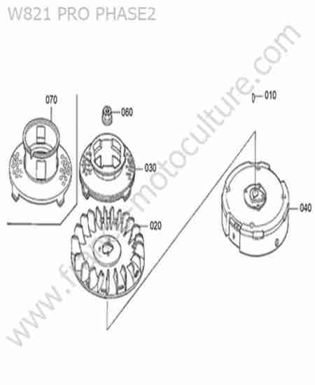 KUBOTA - W821-PRO-2 : Volant moteur