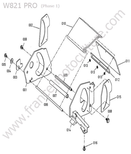 Deflecteur arriere KUBOTA W821-PRO