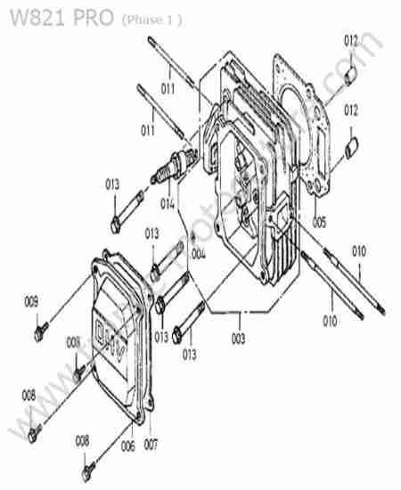 KUBOTA - W821-PRO : Culasse