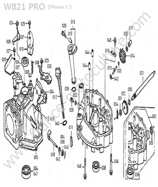 Bloc moteur KUBOTA W821-PRO