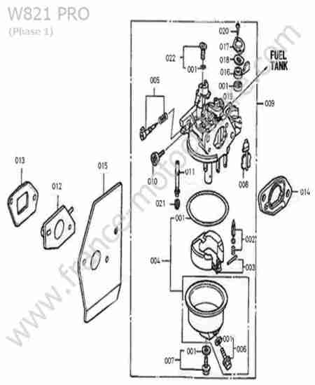 KUBOTA - W821-PRO : Carburateur