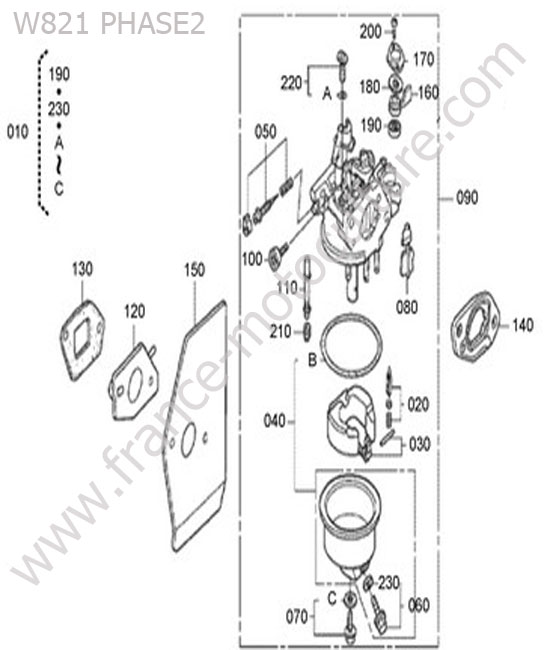 Carburateur KUBOTA W821