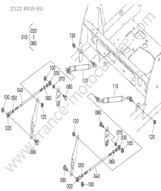Commande vitesse KUBOTA Z122
