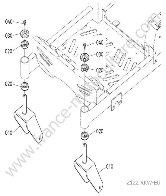 Support roue avant KUBOTA Z122