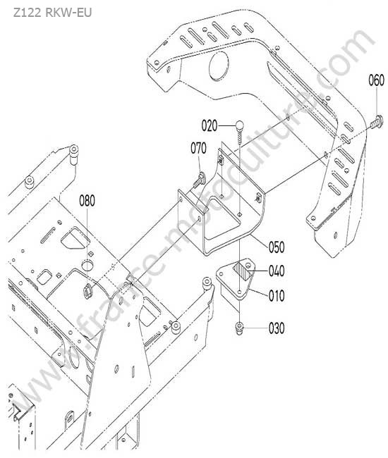 Attelage arriere KUBOTA Z122