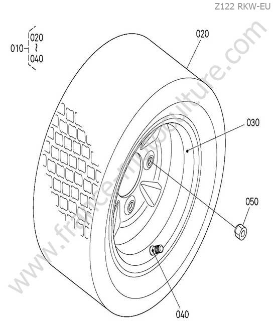 Roue arriere KUBOTA Z122