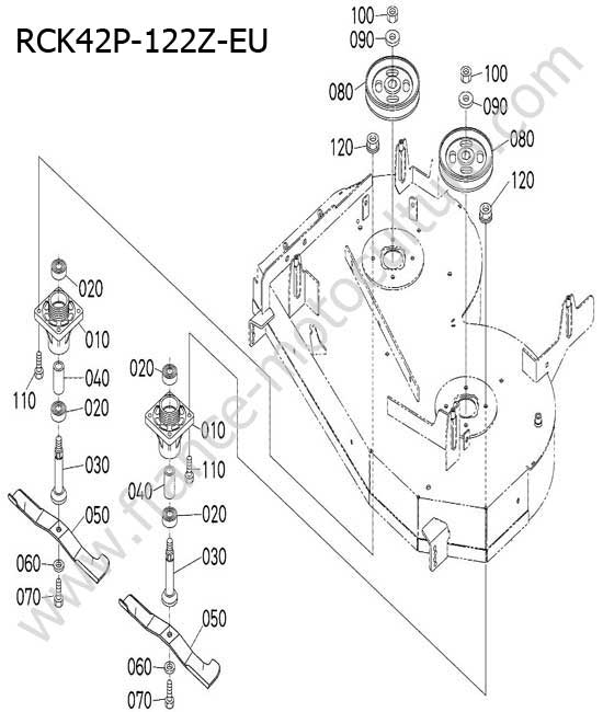 Rck42p- lames KUBOTA Z122