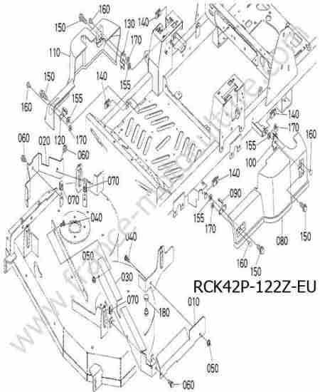 KUBOTA - Z122 : Rck42p- carter protection coupe