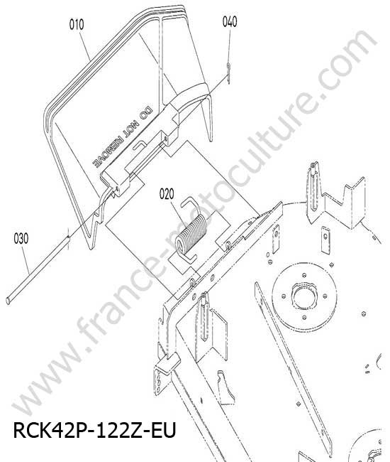 Rck42p- couvercle ejection KUBOTA Z122